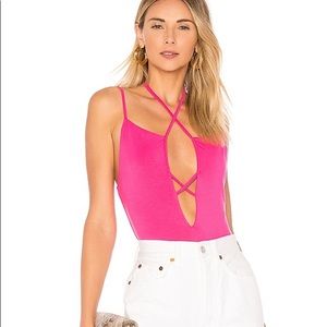 Vera Cross Front Bodysuit - by the way NWOT